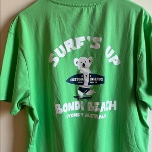 Bondi Beach men’s XXL Lime Green Surf's Up T-Shirt